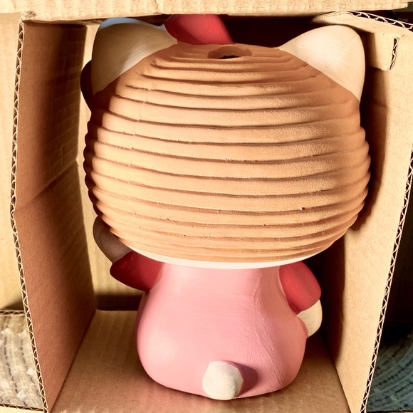 Limited Sanrio Hello Kitty Chia Pet Pink, Terracotta Planter. NEW - Picture 5 of 11